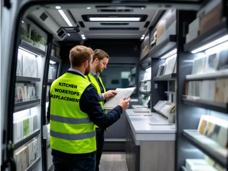 Kitchen Worktops Replacement Mobile Showroom